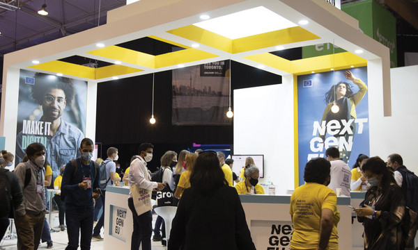 NextGenerationEU stand at the WebSummit (Lisbonne 2021), photo Mariline Alves, © European Union